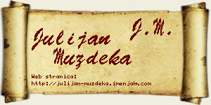 Julijan Muždeka vizit kartica